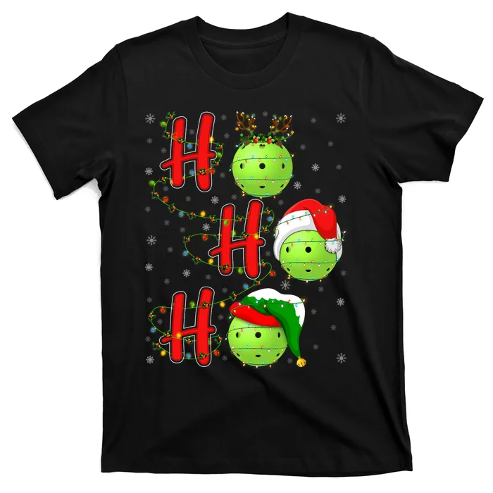 Matching Family Xmas Santa Ho Ho Ho Pickleball Christmas T-Shirt