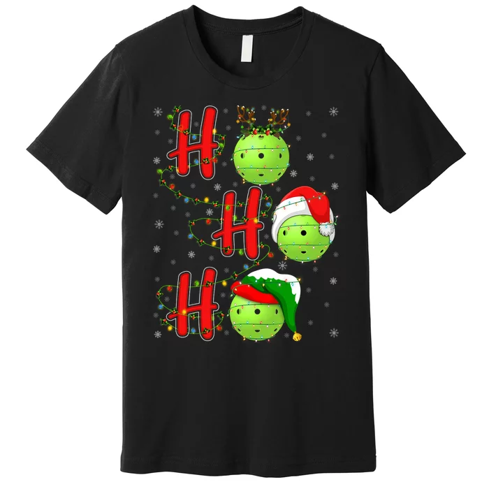 Matching Family Xmas Santa Ho Ho Ho Pickleball Christmas Premium T-Shirt