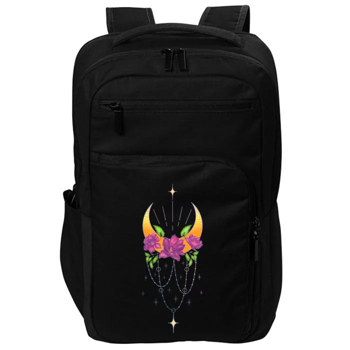 Moon Flower Yoga Spiritual Occult And Magic Gift Impact Tech Backpack