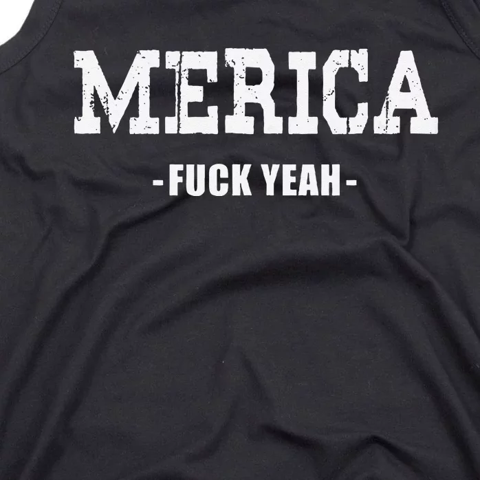 Merica Fuck Yeah Cool Funny Novelty Statement Design Tank Top