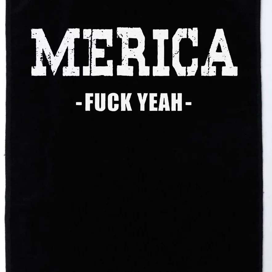 Merica Fuck Yeah Cool Funny Novelty Statement Design Platinum Collection Golf Towel