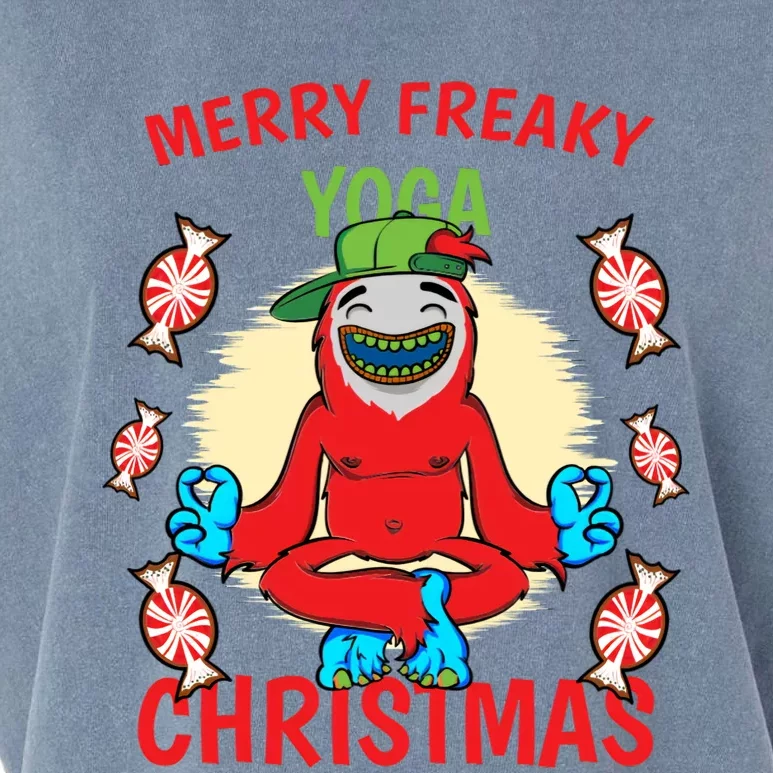 Merry Freaky Yoga Christmas Garment-Dyed Women's Muscle Tee