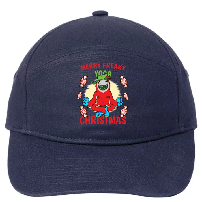 Merry Freaky Yoga Christmas 7-Panel Snapback Hat