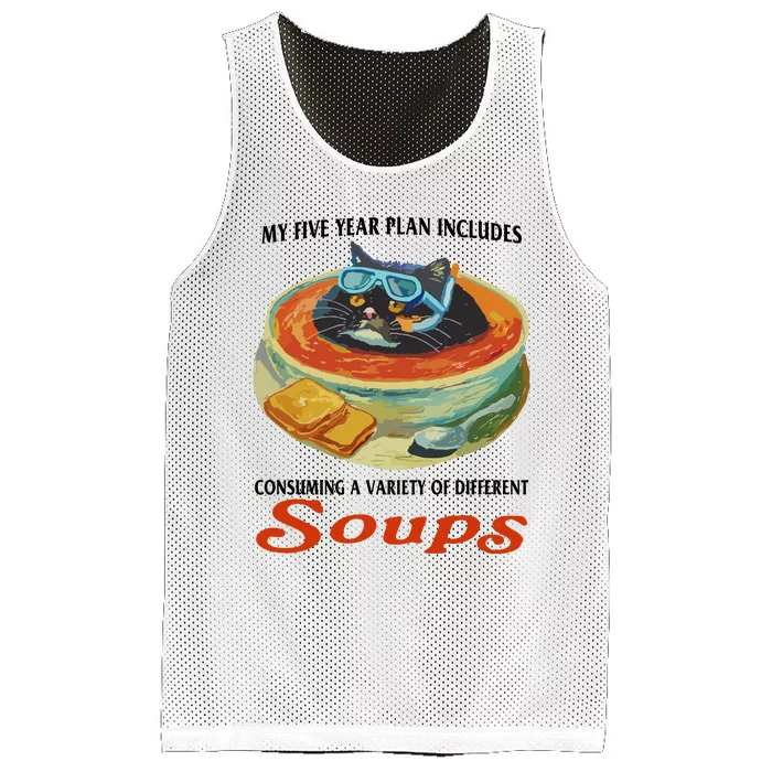 My Five Year Plan Includes Consuming A Variety Of Different Soups Mesh Reversible Basketball Jersey Tank