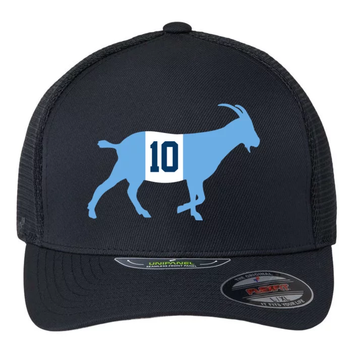 Messi Goat #10 Argentina Soccer Flexfit Unipanel Trucker Cap