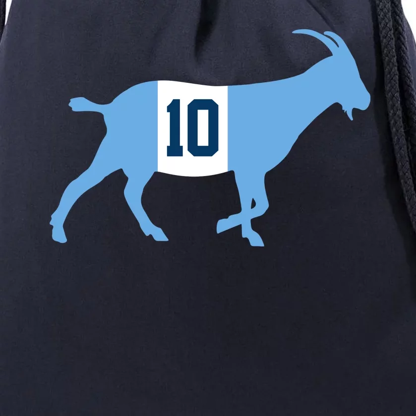 Messi Goat #10 Argentina Soccer Drawstring Bag