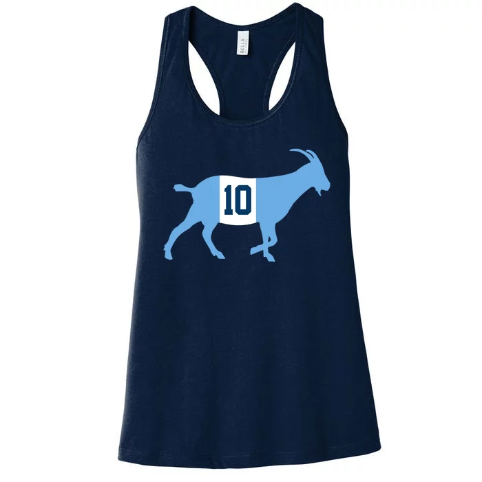 Messi Goat #10 Argentina Soccer Women's Racerback Tank