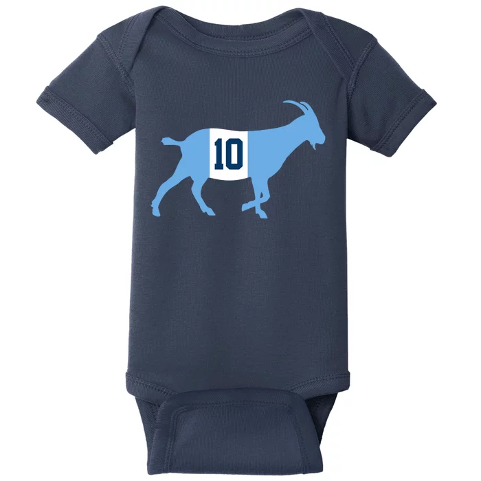 Messi Goat #10 Argentina Soccer Baby Bodysuit