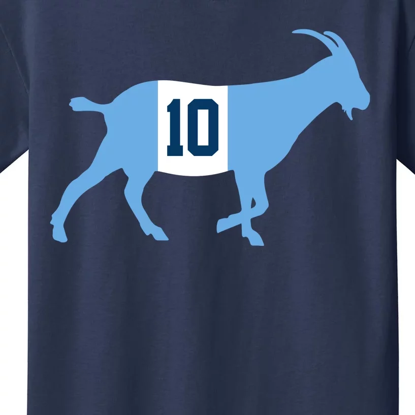 Messi Goat #10 Argentina Soccer Kids T-Shirt