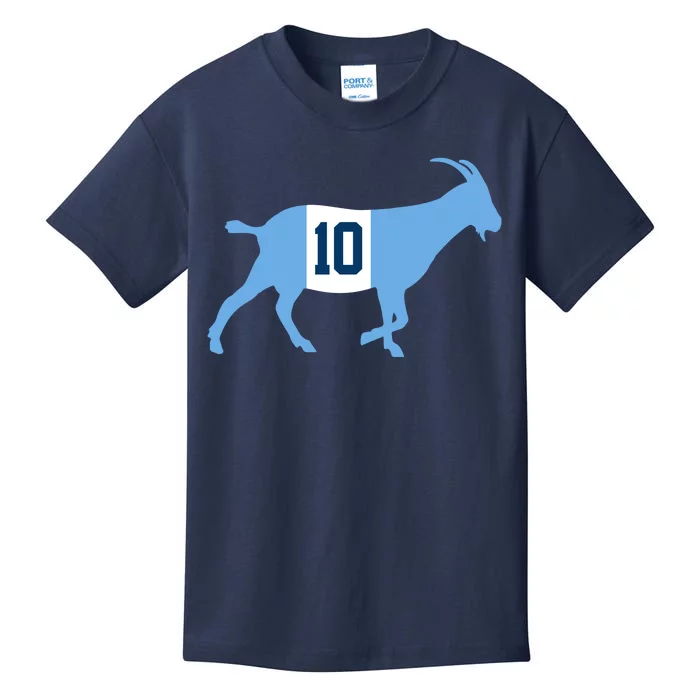 Messi Goat #10 Argentina Soccer Kids T-Shirt