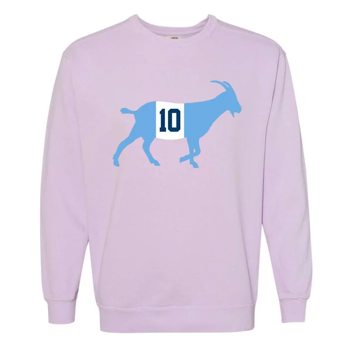 Messi Goat #10 Argentina Soccer Garment-Dyed Sweatshirt