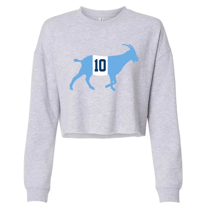 Messi Goat #10 Argentina Soccer Cropped Pullover Crew