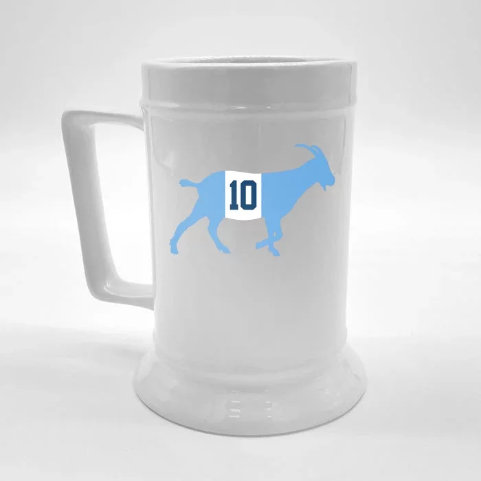 Messi Goat #10 Argentina Soccer Front & Back Beer Stein