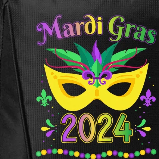 Mardi Gras 2024 costume with mask City Backpack