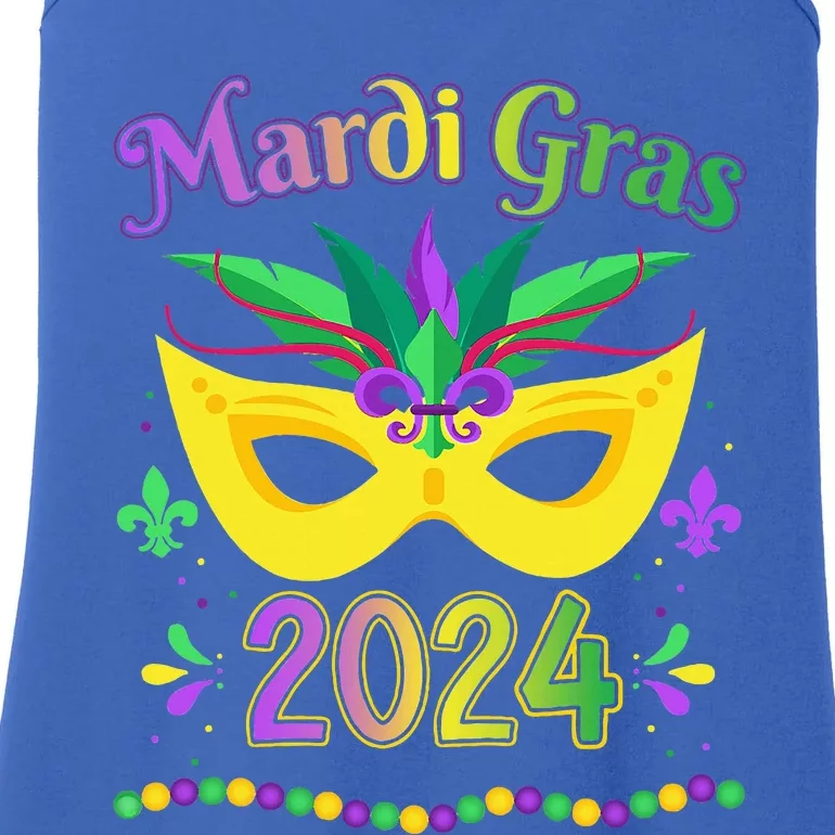 Mardi Gras 2024 costume with mask Ladies Essential Tank