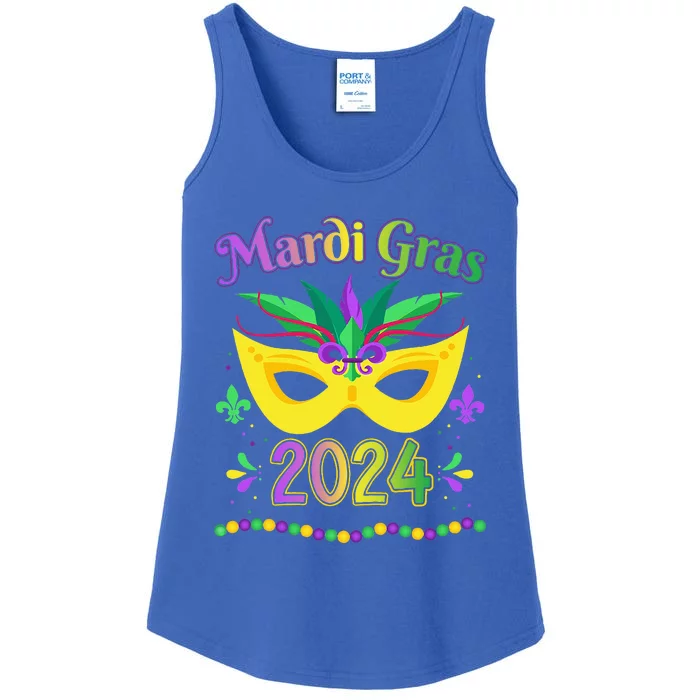 Mardi Gras 2024 costume with mask Ladies Essential Tank