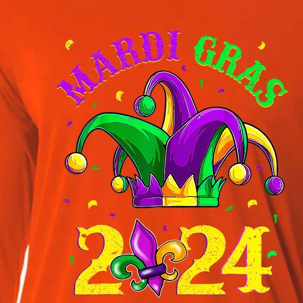 Mardi Gras 2024 Jester Costume Cooling Performance Long Sleeve Crew