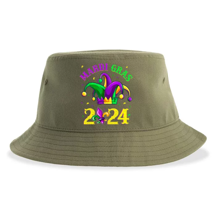 Mardi Gras 2024 Jester Costume Sustainable Bucket Hat