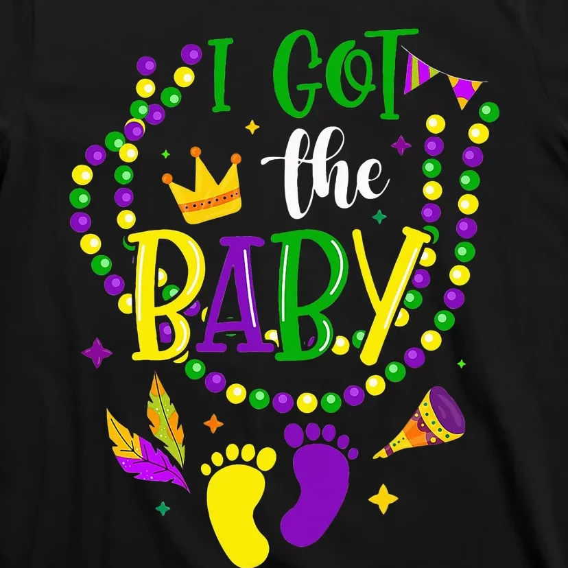 Mardi Gras 2024 I Got The Baby Pregnancy Announcement T-Shirt