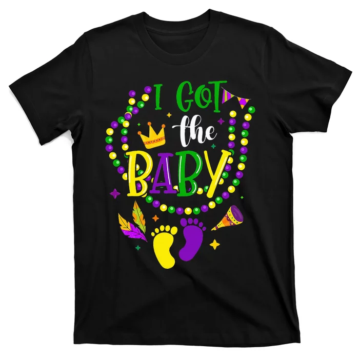 Mardi Gras 2024 I Got The Baby Pregnancy Announcement T-Shirt