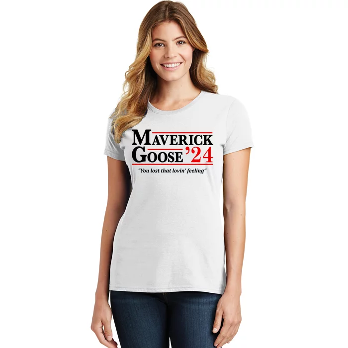 Maverick Goose 24 2024 Election Maverick For President USA Pilot Women's T-Shirt