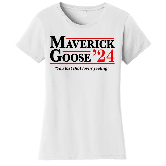 Maverick Goose 24 2024 Election Maverick For President USA Pilot Women's T-Shirt