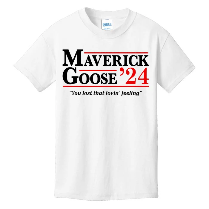 Maverick Goose 24 2024 Election Maverick For President USA Pilot Kids T-Shirt