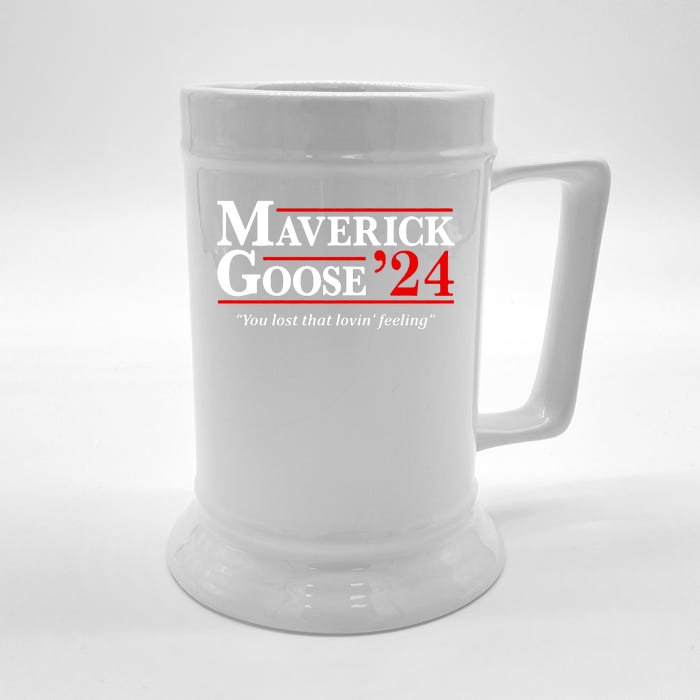 Maverick Goose 24 2024 Election Maverick For President USA Pilot 2024 Front & Back Beer Stein