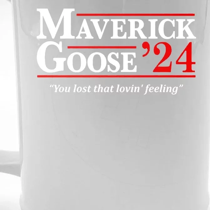 Maverick Goose 24 2024 Election Maverick For President USA Pilot 2024 Front & Back Beer Stein