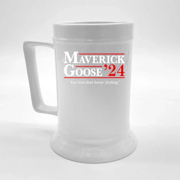 Maverick Goose 24 2024 Election Maverick For President USA Pilot 2024 Front & Back Beer Stein