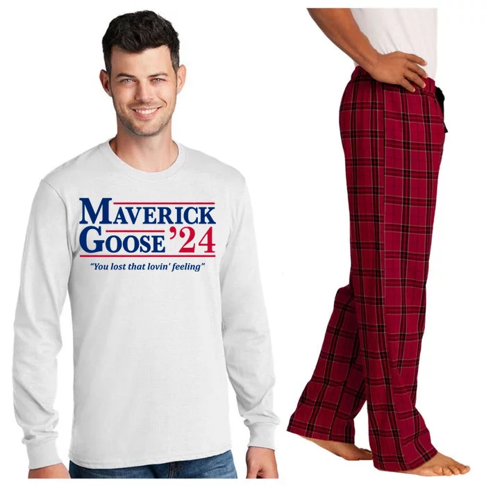 Maverick Goose 24 2024 Election Maverick For President Usa Pilot 2024 Long Sleeve Pajama Set