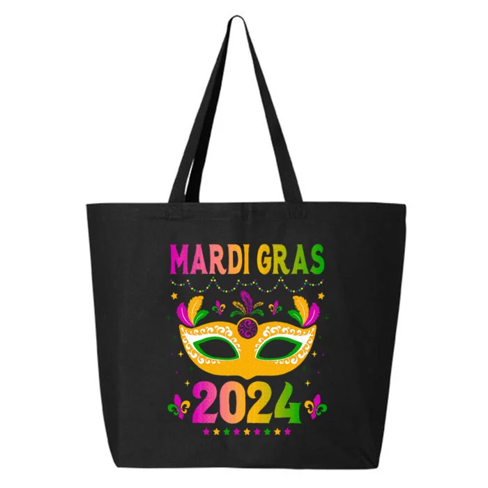 Mardi Gras 2024 Funny Mardi Gras Mask Costume 25L Jumbo Tote