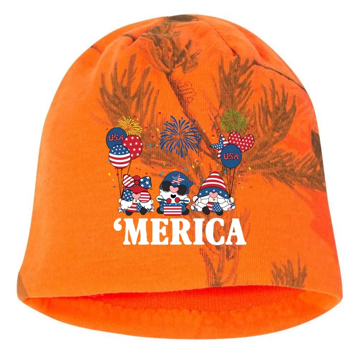 Merica Gnome 4th Of July Celebration Kati - Camo Knit Beanie