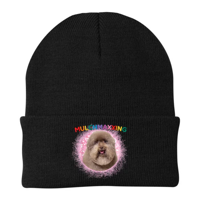 Mulch Gang 4 Life Mulchmaxxing Puppy Dog Meme For Dog Lovers Knit Cap Winter Beanie