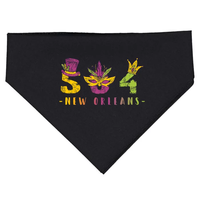 Mardi Gras 504 Nola New Orleans Louisiana La USA-Made Doggie Bandana