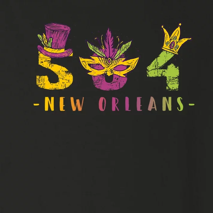 Mardi Gras 504 Nola New Orleans Louisiana La Toddler Long Sleeve Shirt