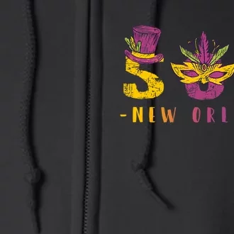 Mardi Gras 504 Nola New Orleans Louisiana La Full Zip Hoodie