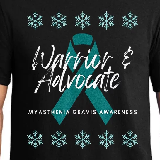 Myasthenia Gravis Awareness Teal Ribbon Warrior Advocate Pajama Set