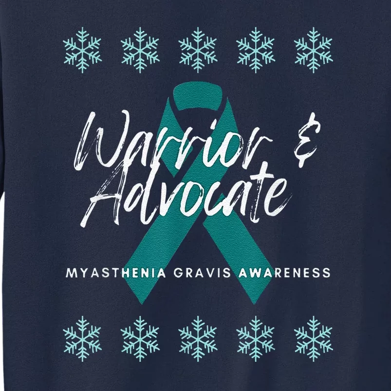 Myasthenia Gravis Awareness Teal Ribbon Warrior Advocate Tall Sweatshirt