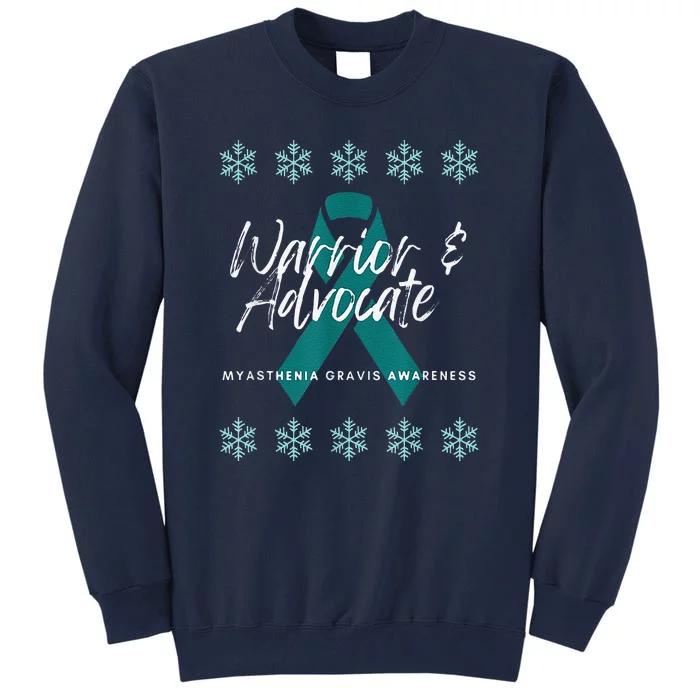 Myasthenia Gravis Awareness Teal Ribbon Warrior Advocate Tall Sweatshirt