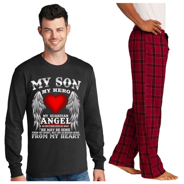 My Guardian Angel Son! Repass In Remembrance Gift Long Sleeve Pajama Set