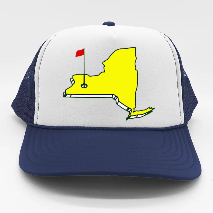 Master Golf Augusta Funny State New York Pocket Trucker Hat