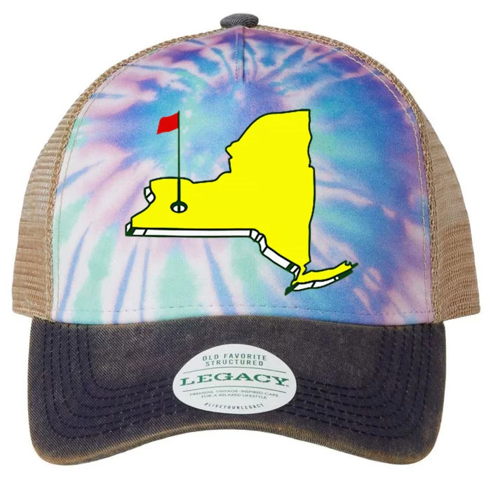 Master Golf Augusta Funny State New York Pocket Legacy Tie Dye Trucker Hat