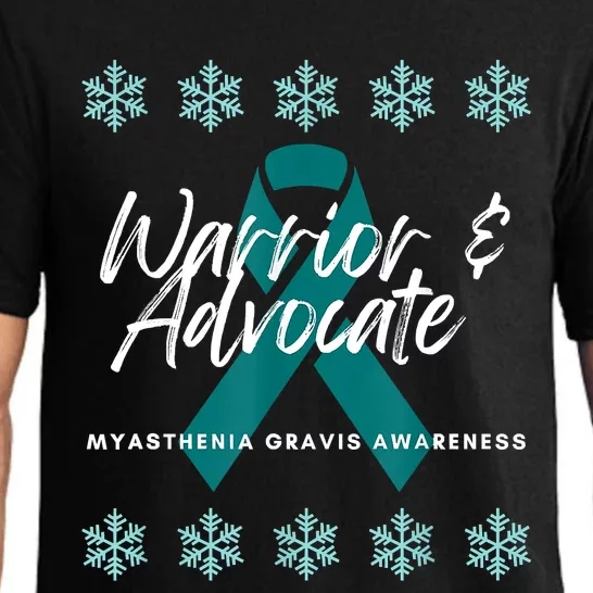 Myasthenia Gravis Awareness Teal Ribbon Warrior Advocate Pajama Set