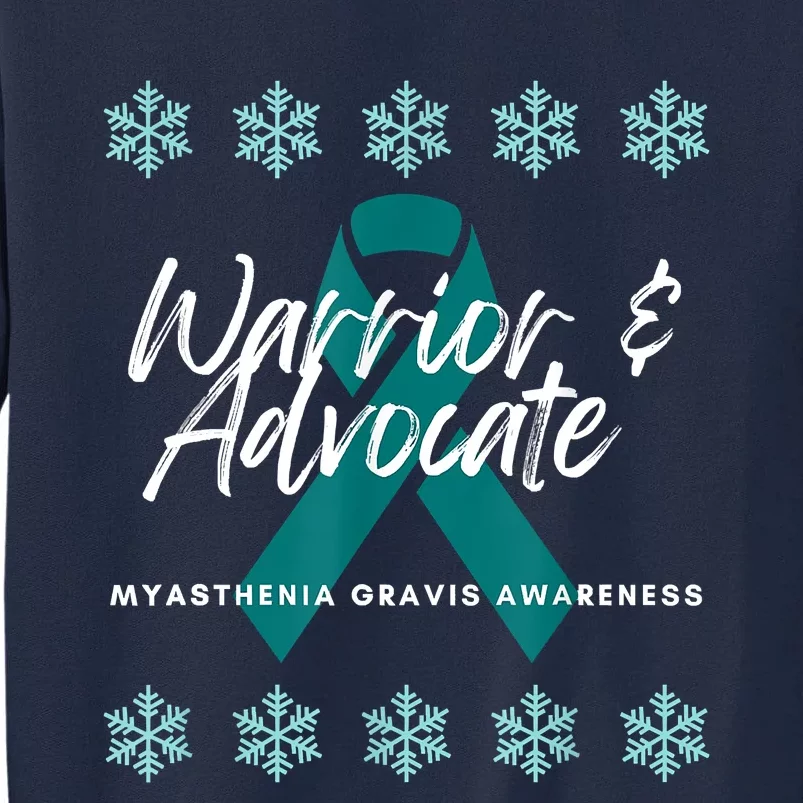 Myasthenia Gravis Awareness Teal Ribbon Warrior Advocate Tall Sweatshirt