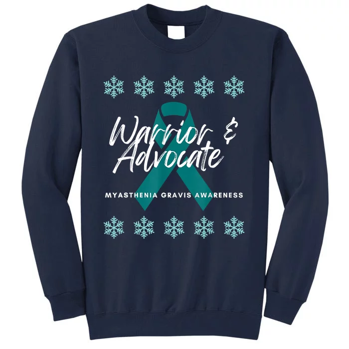 Myasthenia Gravis Awareness Teal Ribbon Warrior Advocate Tall Sweatshirt