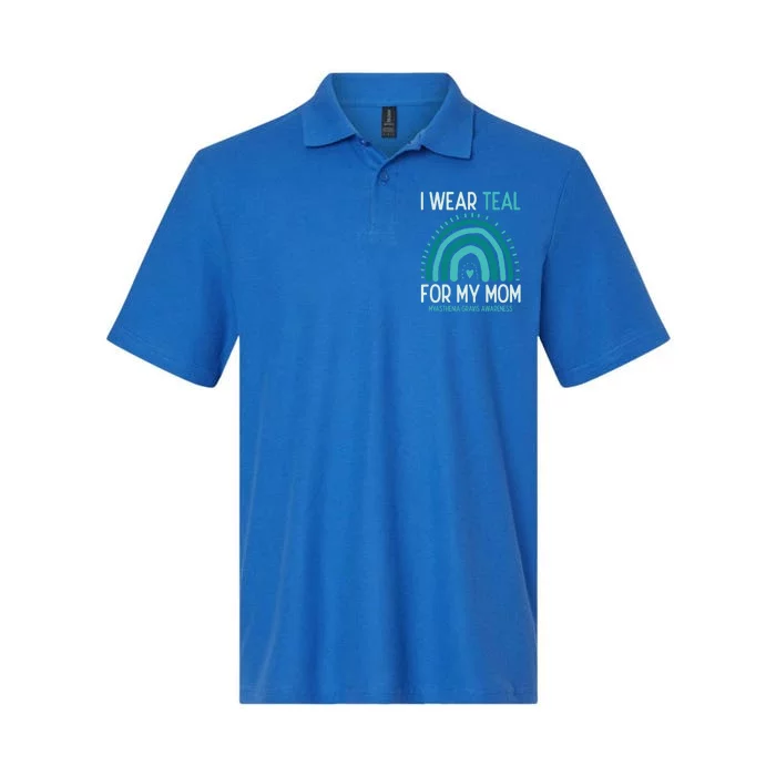 Myasthenia Gravis Awareness I Wear Teal For My Mom Gift Softstyle Adult Sport Polo