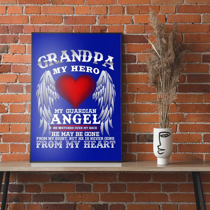 My Guardian Angel Grandpa! Repass In Remembrance Cute Gift Great Gift Poster