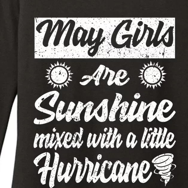 May Girls Are Sunshine Mixed With A Little Hurricane Gift Womens CVC Long Sleeve Shirt