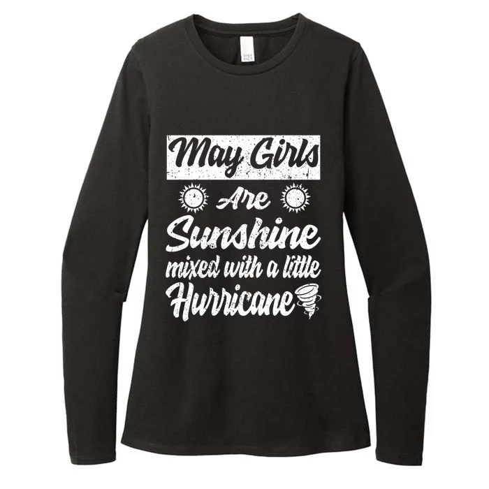 May Girls Are Sunshine Mixed With A Little Hurricane Gift Womens CVC Long Sleeve Shirt